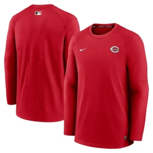 Cincinnati reds nike authentic collection logo performance long sleeve t shirt Red