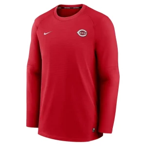 Cincinnati reds nike authentic collection logo performance long sleeve t shirt Red M