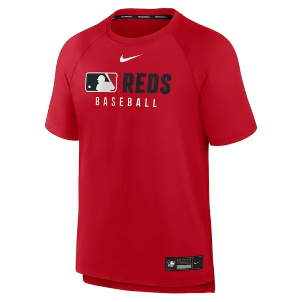 Cincinnati reds nike authentic collection pregame raglan performance t shirt Red M
