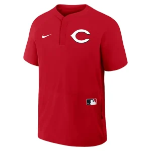 Cincinnati reds nike authentic collection raglan short sleeve windshirt Red M