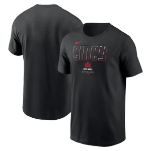 Cincinnati reds nike city connect large logo t shirt Black
