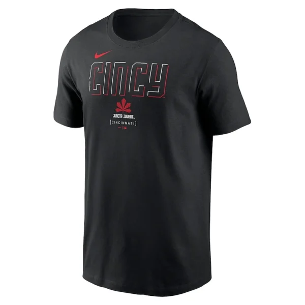 Cincinnati reds nike city connect large logo t shirt Black M