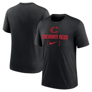 Cincinnati reds nike city connect tri blend t shirt Heather black
