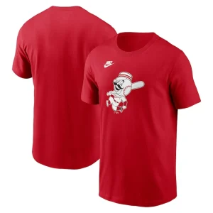 Cincinnati reds nike cooperstown collection team logo t shirt Red