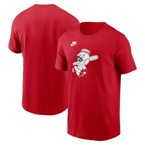 Cincinnati reds nike cooperstown collection team logo t shirt Red
