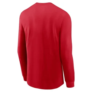 Cincinnati reds nike local logo swoosh lockup long sleeve t shirt Red L