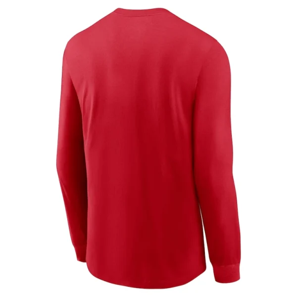 Cincinnati reds nike local logo swoosh lockup long sleeve t shirt Red L