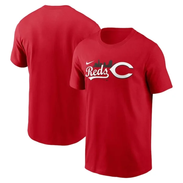 Cincinnati reds nike local team skyline t shirt Red
