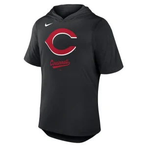 Cincinnati reds nike tri blend hoodie t shirt Black M