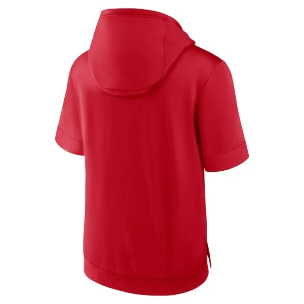 Cincinnati reds nike tri code lockup short sleeve pullover hoodie Red L
