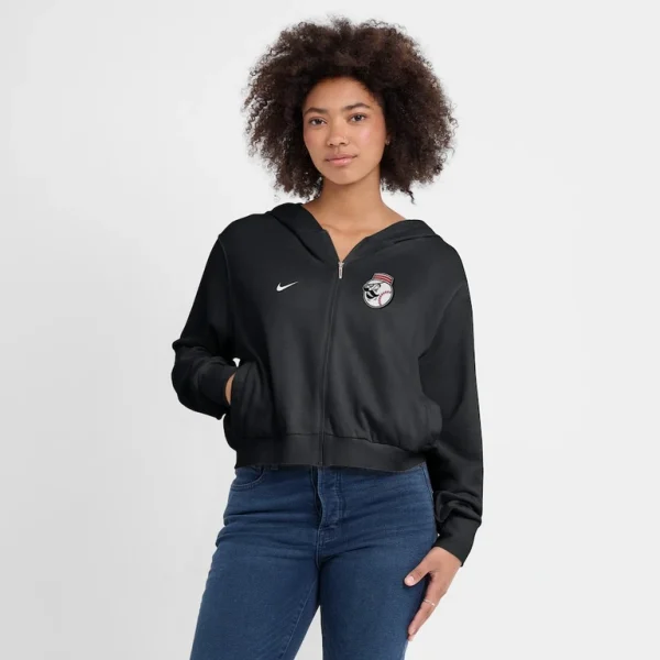 Cincinnati reds nike womens chill full zip hoodie Black L
