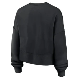 Cincinnati reds nike womens oversized high hip pullover sweatshirt Black M