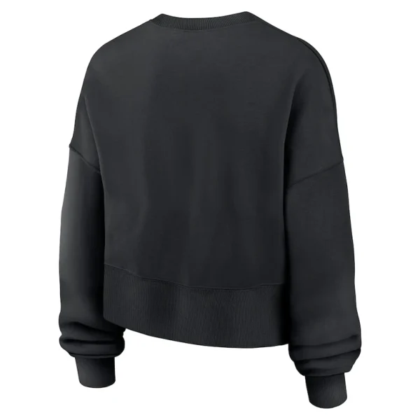Cincinnati reds nike womens oversized high hip pullover sweatshirt Black M