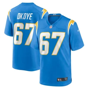 Cj okoye los angeles chargers nike team game jersey Powder blue