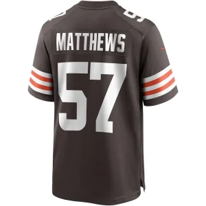 Clay matthews cleveland browns nike game retired player jersey Brown L