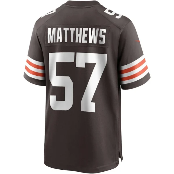 Clay matthews cleveland browns nike game retired player jersey Brown L