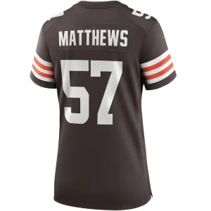 Clay matthews cleveland browns nike womens game retired player jersey Brown L