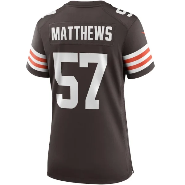 Clay matthews cleveland browns nike womens game retired player jersey Brown L