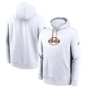 Cleveland browns nike 2023 sideline club alternate tri blend pullover hoodie White