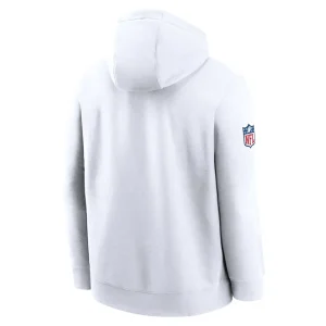 Cleveland browns nike 2023 sideline club alternate tri blend pullover hoodie White L
