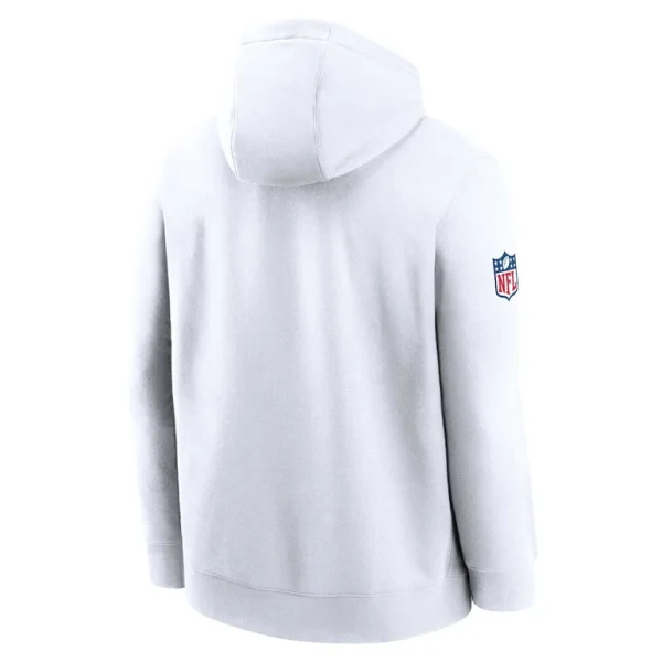 Cleveland browns nike 2023 sideline club alternate tri blend pullover hoodie White L
