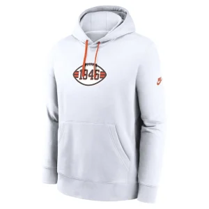 Cleveland browns nike 2023 sideline club alternate tri blend pullover hoodie White M