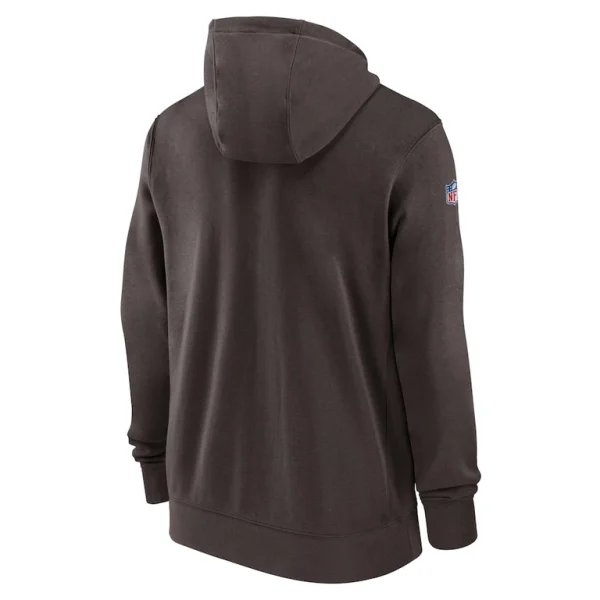 Cleveland browns nike 202324 sideline club full zip hoodie Brown L