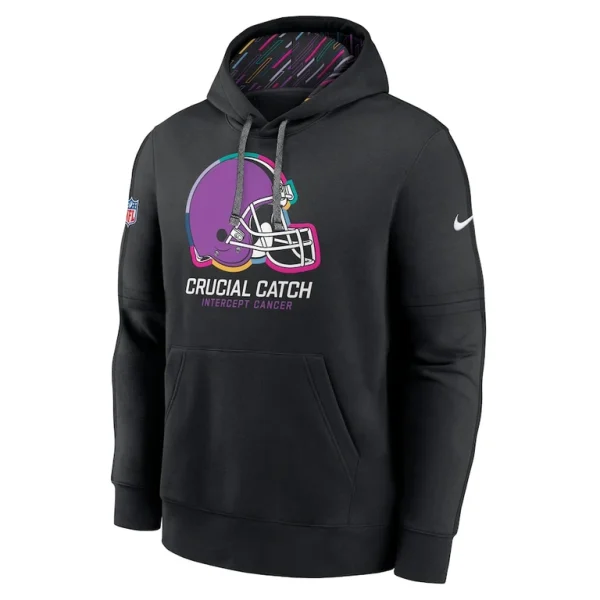 Cleveland browns nike 2024 nfl crucial catch club pullover hoodie Black M