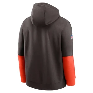 Cleveland browns nike 2024 sideline club pullover hoodie Brown L