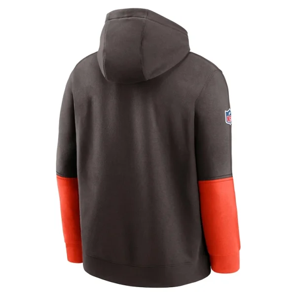 Cleveland browns nike 2024 sideline club pullover hoodie Brown L