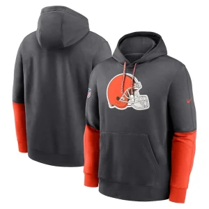 Cleveland browns nike 2024 sideline club pullover hoodie anthracite Multi