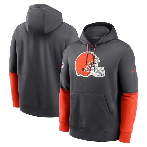 Cleveland browns nike 2024 sideline club pullover hoodie anthracite Multi