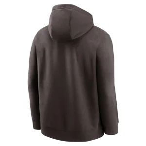 Cleveland browns nike club logo pullover hoodie Brown L