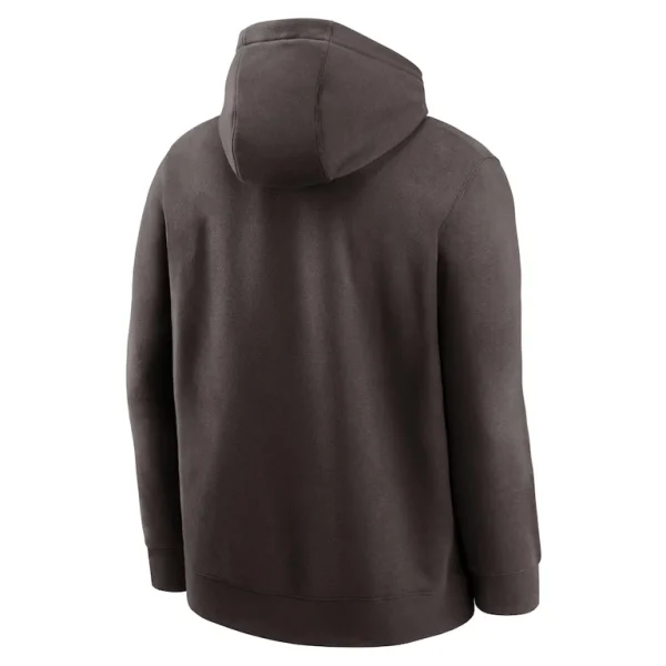 Cleveland browns nike club logo pullover hoodie Brown L