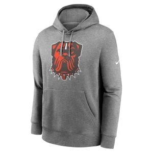Cleveland browns nike club logo pullover hoodie Heather gray M