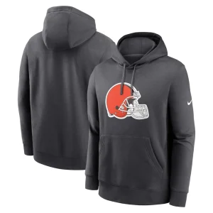 Cleveland browns nike club logo pullover hoodie anthracite Multi