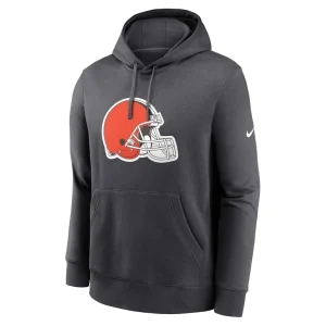 Cleveland browns nike club logo pullover hoodie anthracite Multi M