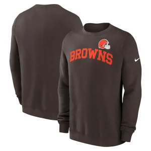 Cleveland browns nike club pullover sweatshirt Brown