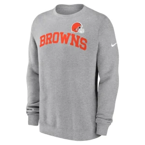 Cleveland browns nike club pullover sweatshirt Heather gray M