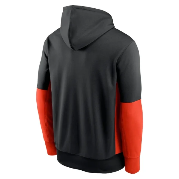 Cleveland browns nike color block fleece performance pullover hoodie Black L