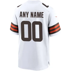 Cleveland browns nike custom game jersey White L