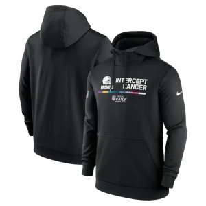 Cleveland browns nike nfl crucial catch therma performance pullover hoodie Black