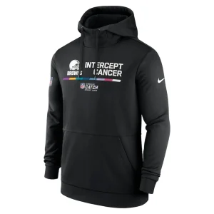 Cleveland browns nike nfl crucial catch therma performance pullover hoodie Black M