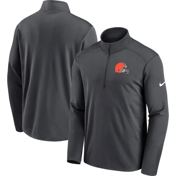 Cleveland browns nike pacer performance quarter zip jacket Charcoal