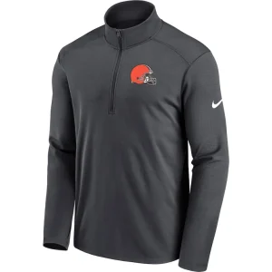 Cleveland browns nike pacer performance quarter zip jacket Charcoal M