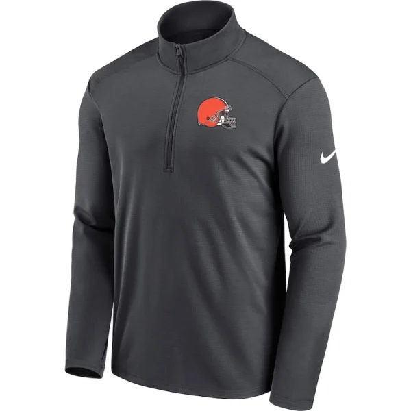 Cleveland browns nike pacer performance quarter zip jacket Charcoal M
