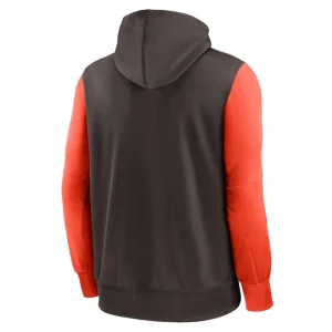Cleveland browns nike performance full zip hoodie Brown L