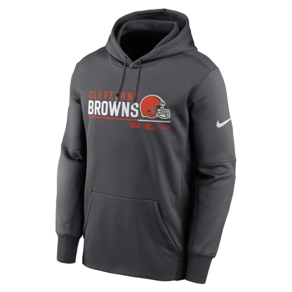 Cleveland browns nike prime logo name split pullover hoodie anthracite Multi M
