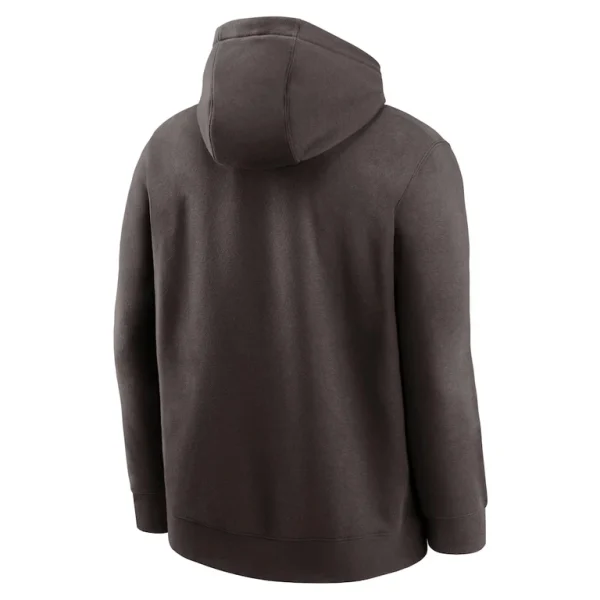 Cleveland browns nike rewind club logo pullover hoodie Brown L