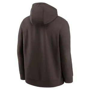 Cleveland browns nike rewind club logo pullover hoodie Brown L